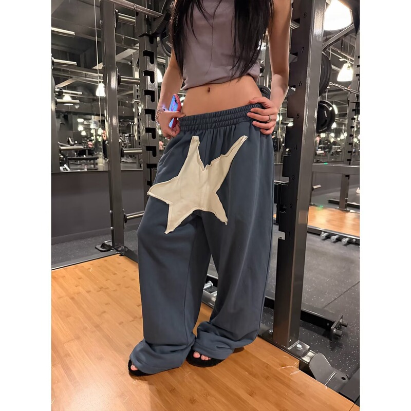 Retro Hip-Hop Star Patchwork Women's Summer Casual Pants Loose Drape Jazz Dance Pants Street Dance Outfit Trendy Retro Hip-Hop Star Patchwork Women's Summer Casual Pants Loose Drape Jazz Dance Pants Street Dance Outfit Trendy