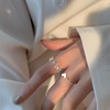 Tide, one size small design fashionable ring, trend of season, on index finger