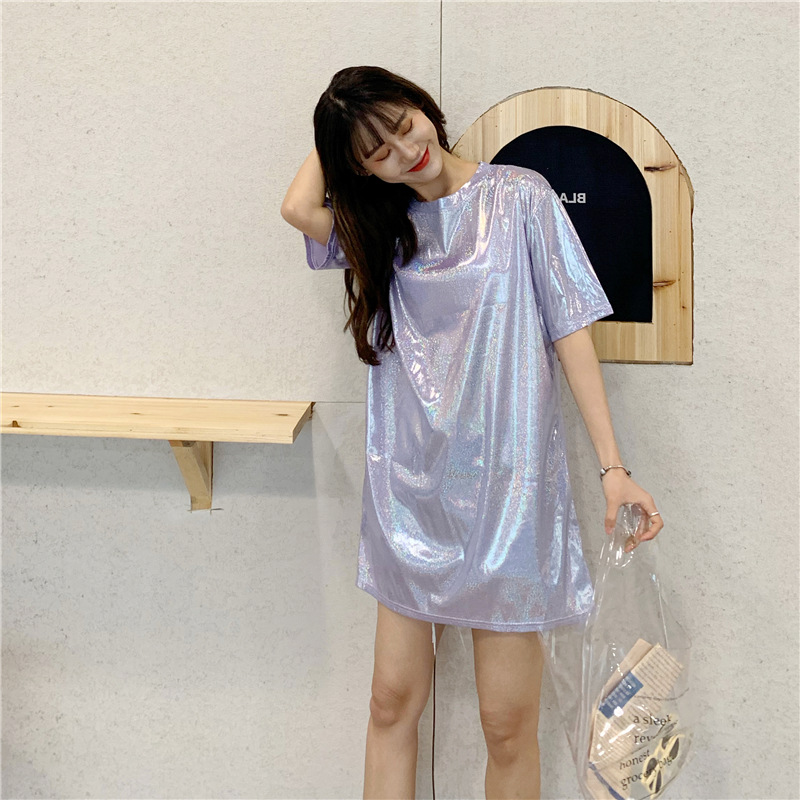 중간 길이 라이트 블루