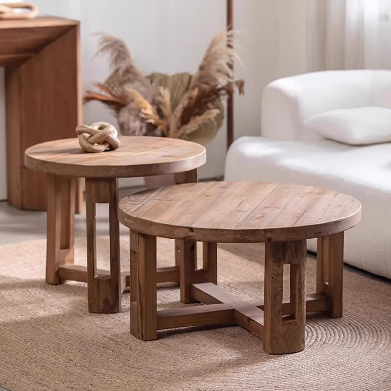 Ocio al aire libre mesa de té patio impermeable jardín al aire libre diseñador modelo de habitación de madera sólida algunos muebles residenciales