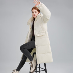 2025欧洲站羽绒棉服女新款时尚长款过膝棉衣宽松加厚保暖棉袄外套