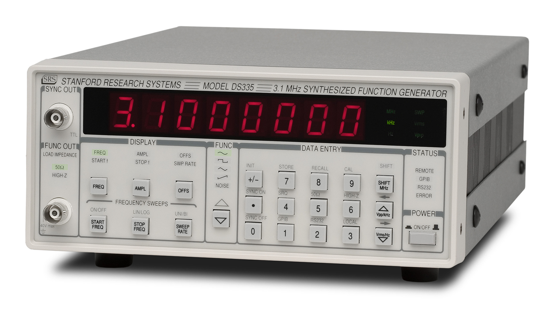 Test and measure DS335 3 MHz function generator phase scanning…