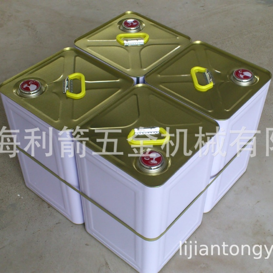 铁桶厂家18L方桶，18L金属色方桶，18L指压盖方桶【上海利箭】
