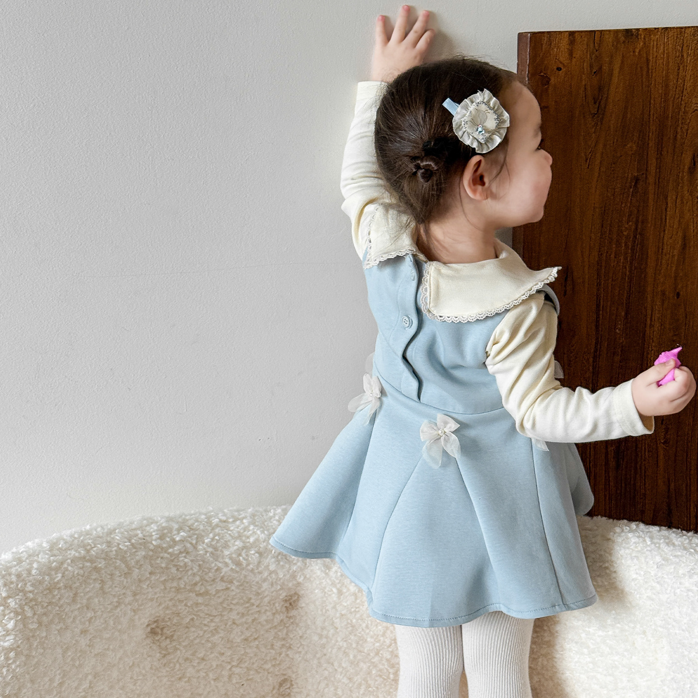 106059819@qq.com 106059819@qq.com ZheLi Clothing Vestido Infantil Princesa para Meninas Outono 2025 - Vestido Formal para Menina de Um Ano_voghion.com