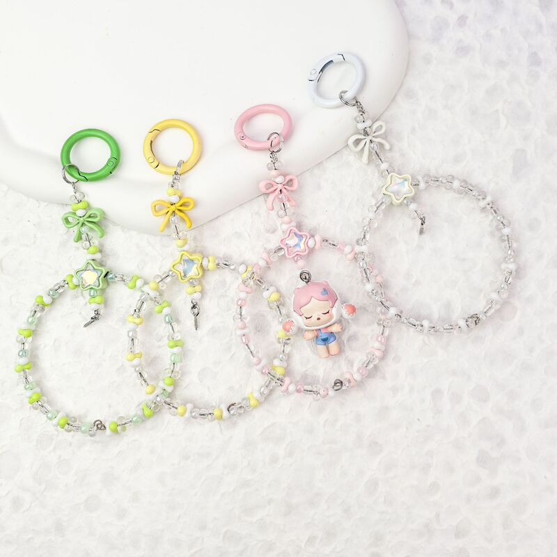 Shake voice live explosions multi-color peanut beads blind box adorable DIY with sheep horn nails mobile phone chain bag hanging car hanging wholesale