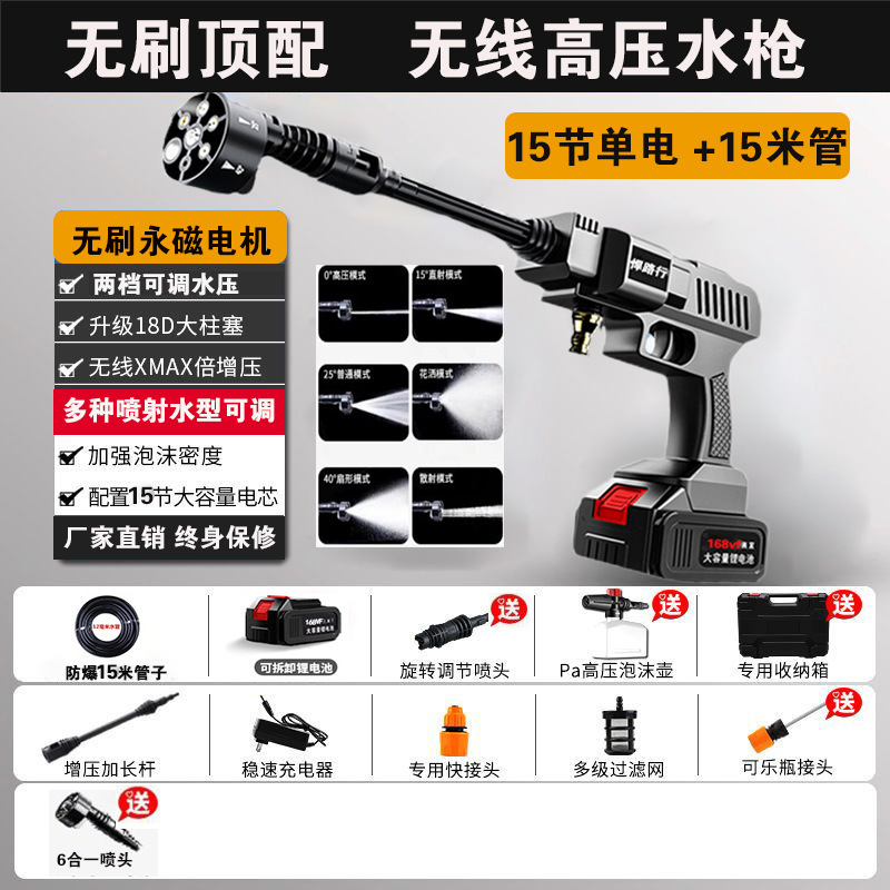 Nuevo pulverizador inalámbrico eléctrico de litio cargado pulverización hervidor de lavado de automóviles pistola de agua de alta presión pesticida desinfección artefacto de riego de flores