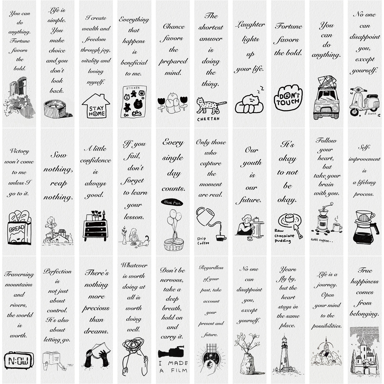 Micro-tinta, una variedad de estilos, marcadores, dibujos animados avanzados, arte antiguo, bricolaje, registros de lectura para estudiantes, marcadores exquisitos en papel