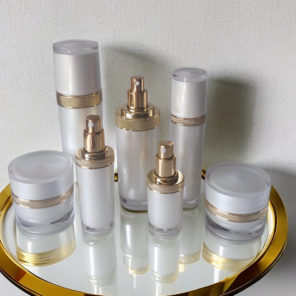 现货珠光白亚克力膏霜瓶 3050g面霜分装瓶153050精华 120水乳喷雾