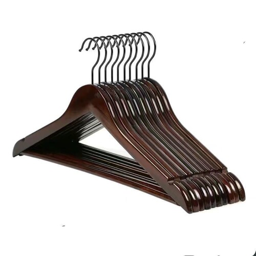 Solid wood clothes hanger, home hanging clothes, Nordic seamless clothes hanging wardrobe, wooden non-slip wood clothing store clothes support wooden clothes hanger
