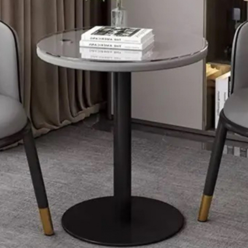 Recepción de negocios de lujo moderno y lujo mezcla de mesa y silla de negociación interior balcón casual café redonda