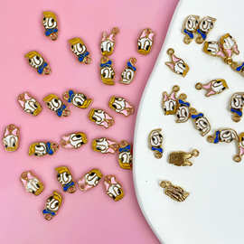 唐老鸭小挂件DIY合金饰品滴油配件钥匙扣手链头饰项链吊坠材料