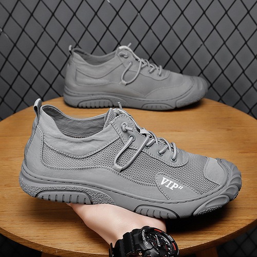 Fashion summer trend mesh casual shoes men's breathable work boots sneakers outdoor hiking men's shoes old Beijing cloth shoes
