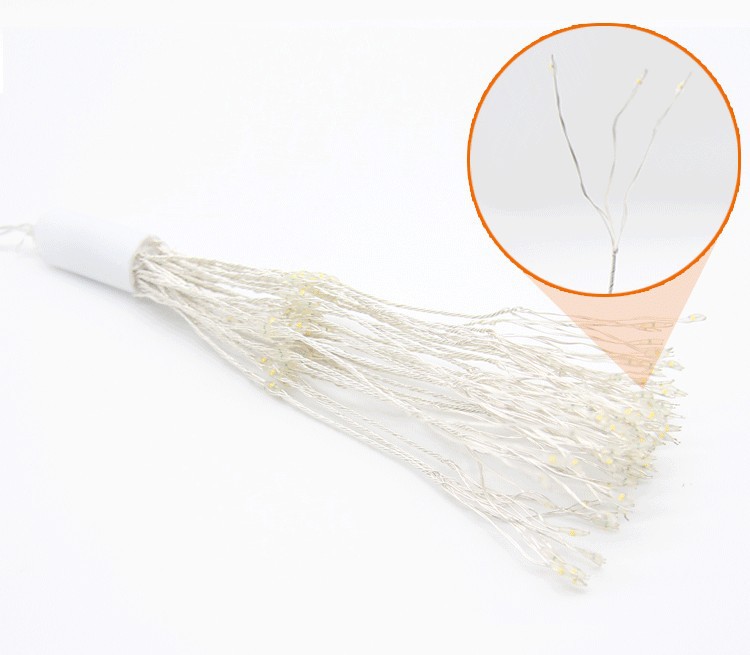 Lámpara de humo de Shenzhen 8 función caja de la batería control remoto LED alambre de cobre Cadena de luz lámpara de humo estrellado tipo coral