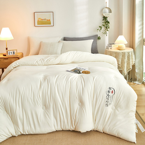 A-class original cotton soybean-filled all-cotton baby grade four-season quilted duvet with added thickness for autumn and winter, suitable for student dormitories, single and double size bedding core