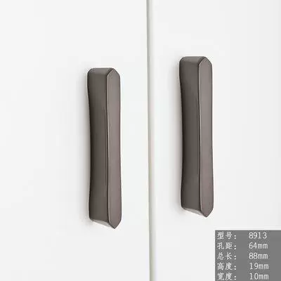 Современный упрощенный шкаф-купе Gate Hand золотисто-медно-серого цвета с ручным управлением