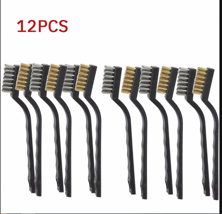 Venta directa de fábrica Amazon Hot Mini cepillo de limpieza 7 pulgadas cubo de rueda bordado industrial cepillo de alambre de acero inoxidable