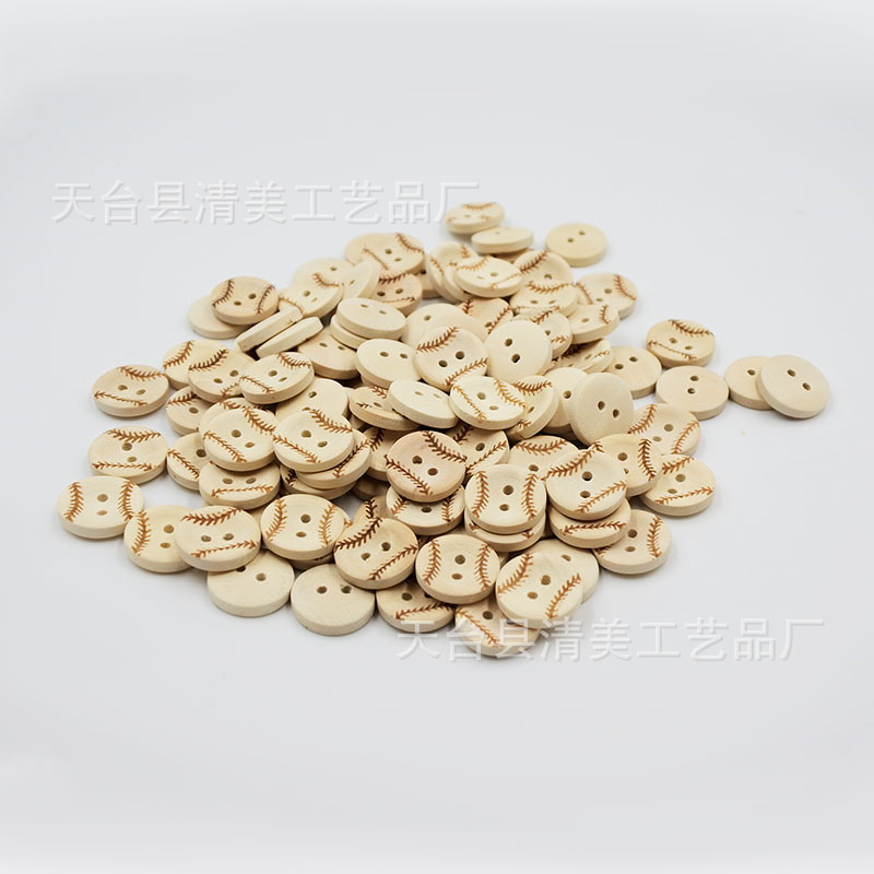 15mm suministro directo de fábrica botones de madera cosidos a mano adornos de botones decorativos de bricolaje de madera