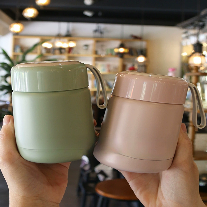 Чашка-термос для женщин, красивый офисный тушеный каша и суп для завтрака, чайник для питьевой воды из нержавеющей стали широкого диаметра 304