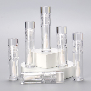 New Petg Round Lip Glaze Tube Packaging Material Transparent Lip Gloss Tube Lip Glaze Empty Tube Custom Lip Gloss Tube