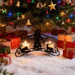 ヨーロッパ式クリスマスツリー/鹿/天使鉄芸風灯燭台馬灯結婚祝い道具燭台クリスマスプレゼント