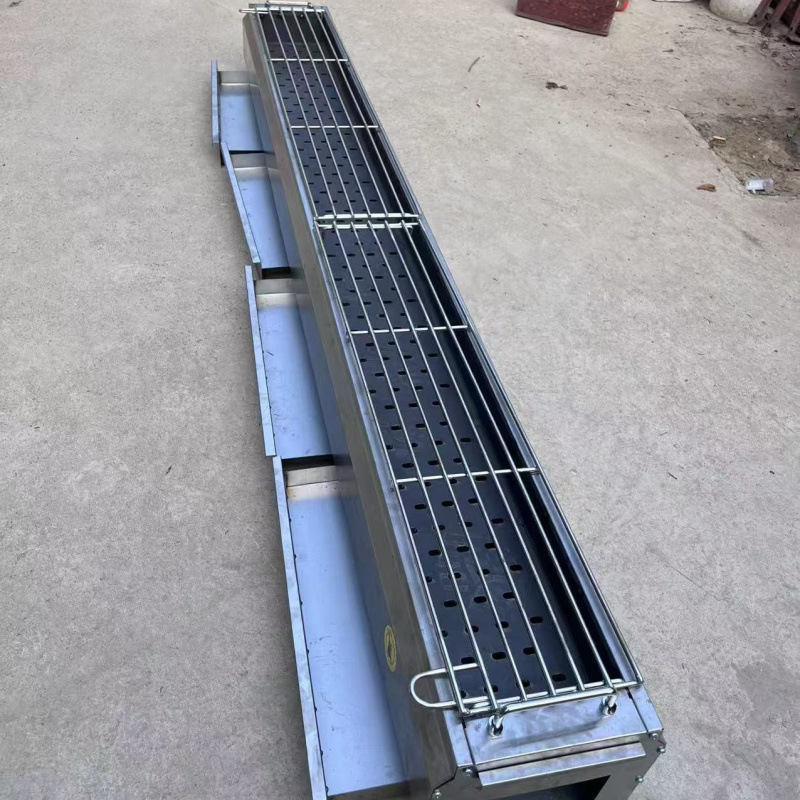 horno de parrilla comercial de acero estufas de parrilla de carbón aislamiento espeso parrilla al aire libre guisado mercado nocturno de acero inoxidable