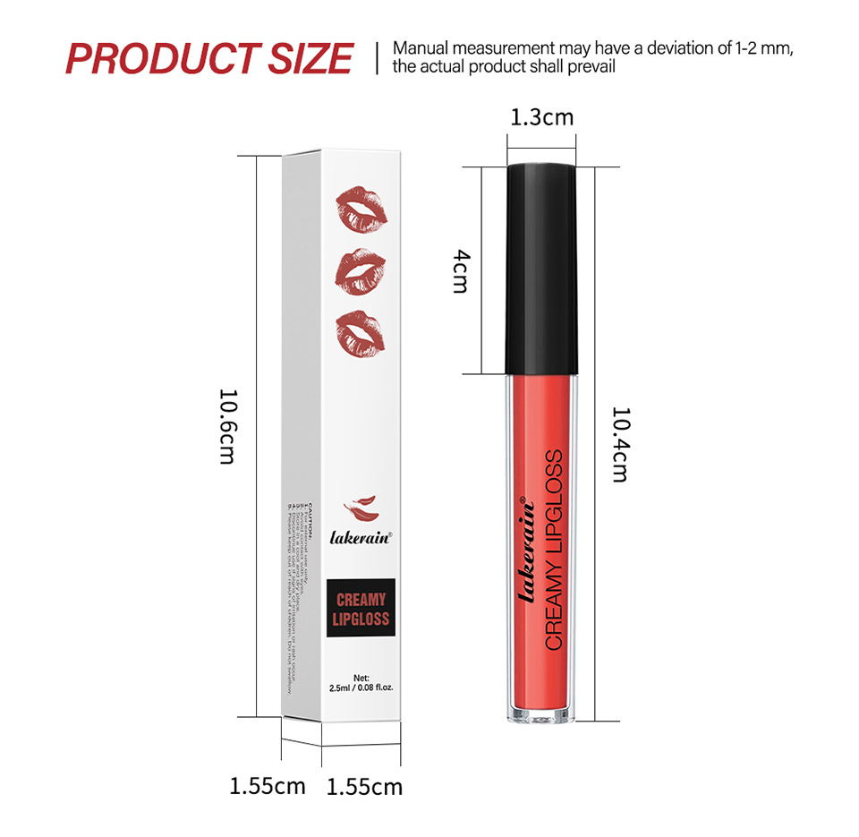 Lakerain Cross-border 8-color matte lip gloss Cream matte Lip gloss undefined
