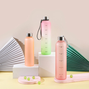 Tritan̫�ձ�ĥɰ����y�\��ˮ��1000ml�u׃ɫˮ�ؕr�g�̶����ϱ�