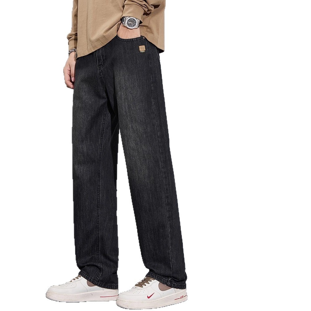 Otoño y invierno de veludo americano retro jeans para hombres 2025 nuevo estilo de moda versátil pantalones casuales de alta calle sueltos