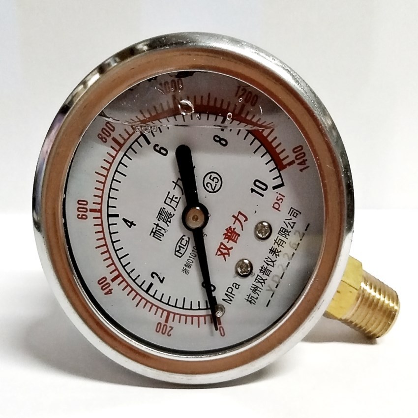 耐震压力表YN60抗震防震水压气压液压油压表0 10 16 25 40 60MPA