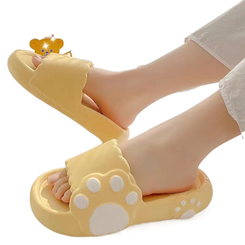 Cute Cat's Claw Slippers Women's Summer Indoor Home Bathroom Bathing Household Thick Bottom Slip Sandals Women's F