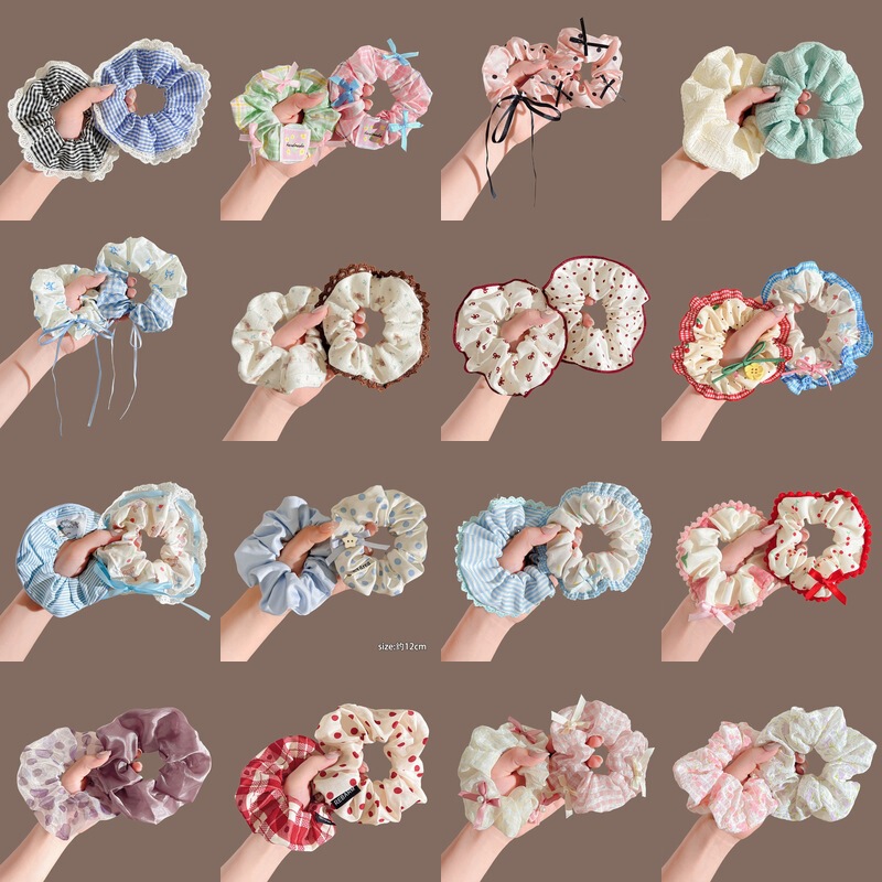 Korean-Style Lazy Style Oversized Lace Scrunchie for Women 2026 Floral High-End Hair Tie Hair Accessory Korean-Style Lazy Style Oversized Lace Scrunchie for Women 2026 Floral High-End Hair Tie Hair Accessory