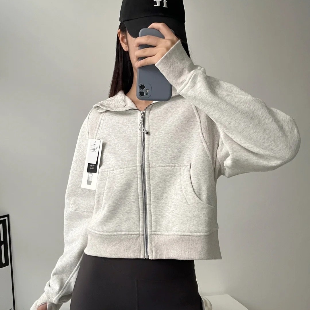 Camisa encapuchada con cremallera suelta de camisa deportiva al aire libre mujer chaqueta