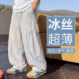 夏季新款男童凉感防蚊裤轻量速干裤图片色休闲源头工厂