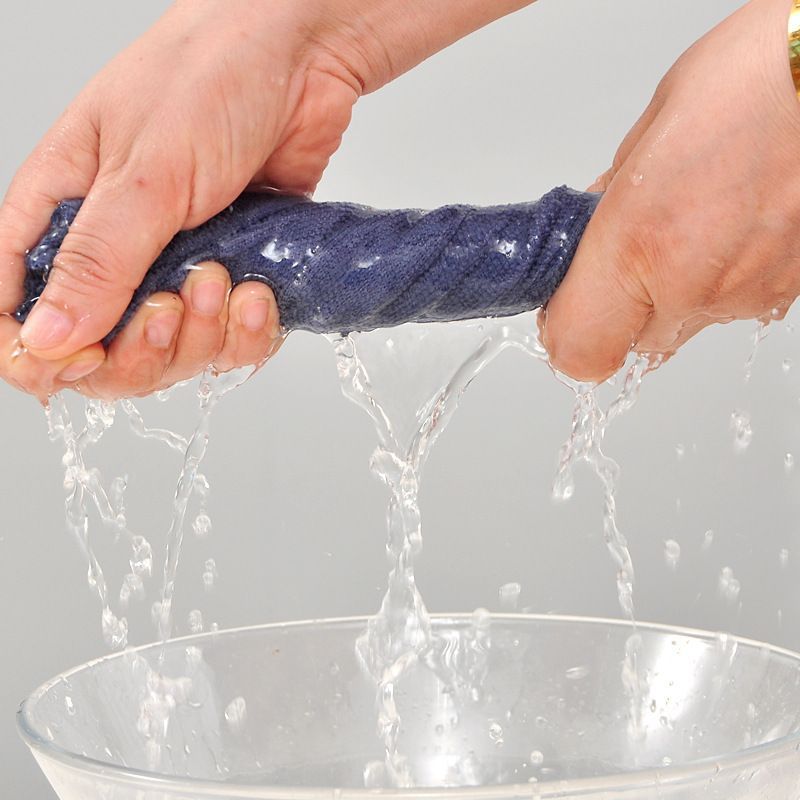 Manos rasgados tela de limpieza de fibra ultrafina seca y húmeda dos usos para el hogar lavar tela de limpieza suave absorber agua no perder pelo image 5
