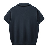 ZF8111-B海鸥领针织OLO衫简约休闲老钱风短袖松弛感上衣，男装针织衫/毛衣，星座614