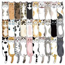 30张陪读猫书签学生书籍阅读标记卡片卡通彩色纸质便签书页夹