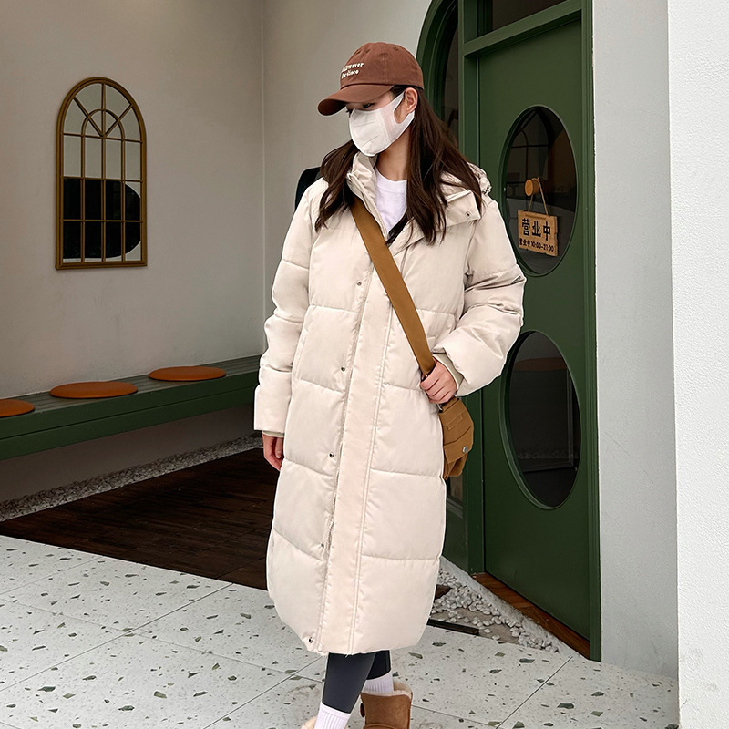 韩版羽绒棉服女冬季新款加厚中长款棉衣外套宽松大码过膝长款棉袄|undefined