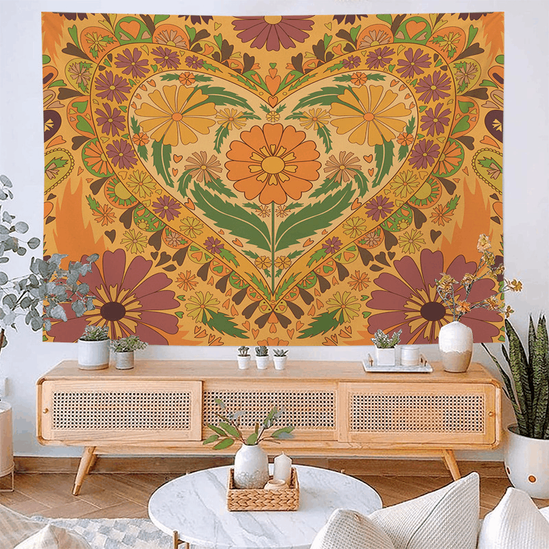 Bohemian gobelin, viseče na steni blago, ozadje, vložki iz blaga, vložki za veter, ozadje iz blaga, ozadje iz blaga, rože iz blaga_voghion.com