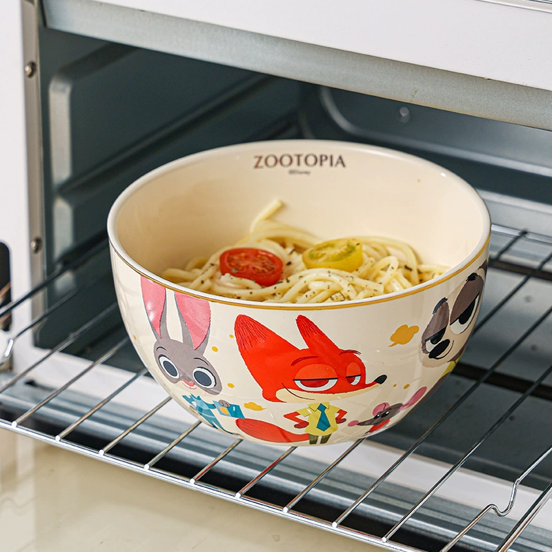 Disney, cartoon ceramic tableware with animals, soup bowl