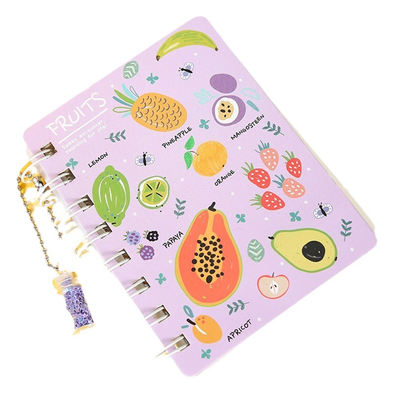 Cuaderno de hilo de hojas sueltas de frutas de dibujos animados para estudiantes cuaderno de papelería portátil nuevo fabricante de bloc de notas transfronterizo al por mayor