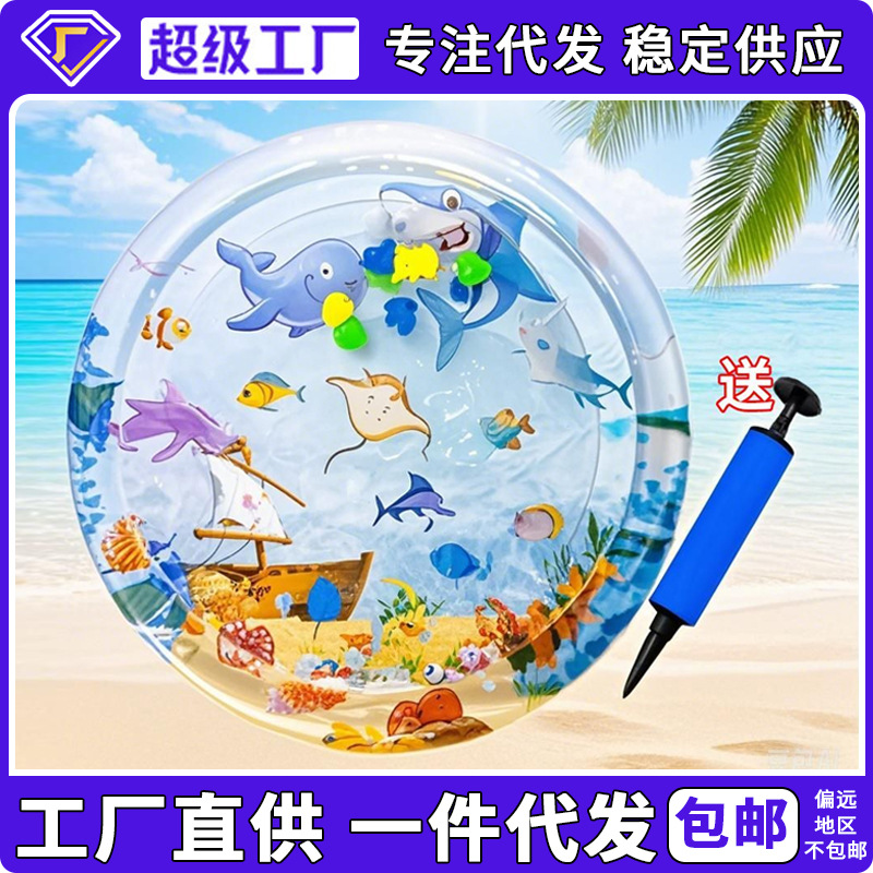 Colchón de agua para gatos, cojín de agua para palmaditas para mascotas, cojín de hielo de inyección de agua inflable para perros grandes, cama de agua para mascotas engrosada y anti-rasguño