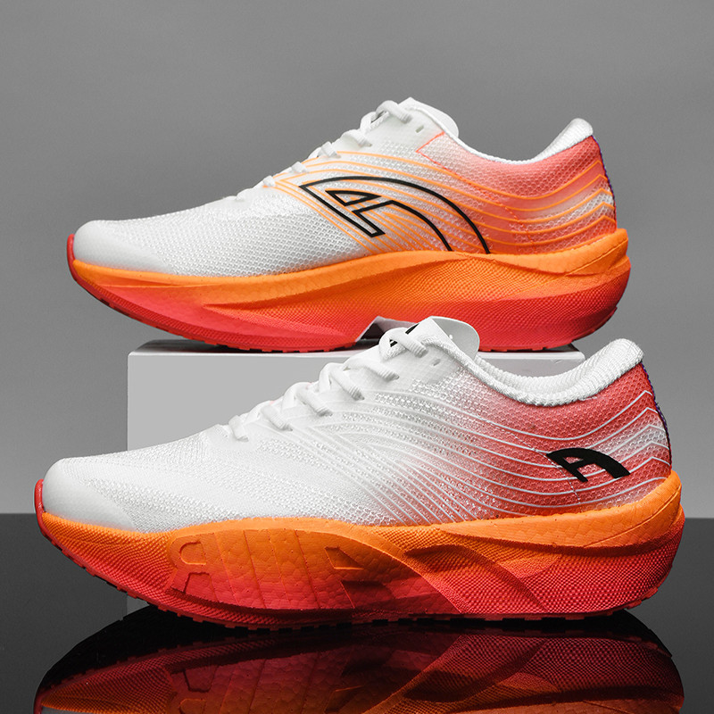 National Trendy Youth Super Ligero, transpirable, antideslizante, zapatos para correr, tablero de carbono de palma completa para hombre, zapatos deportivos casuales para estudiantes