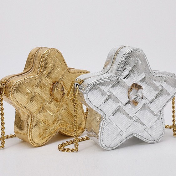 Pequeño bolso de cadena de rombos de fragancia para mujer 2025 nuevo bolso de mensajero de hombro de todo fósforo de moda bolso de estrella de personalidad de alta gama