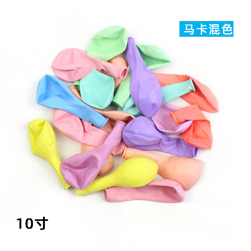 Macarons de 10 pulgadas, colores surtidos, 100 unidades por paquete.