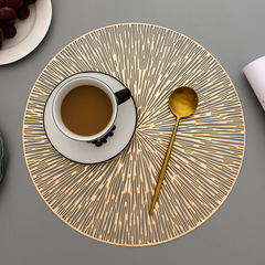 BG54 wholesale European-style hollow insulated placemat dining table decoration mat Western-style placemat INS home dining mat round firework