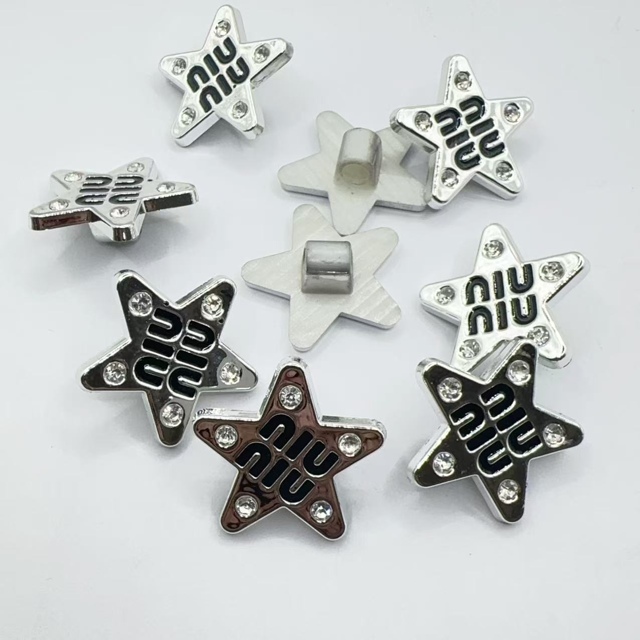 金属感电镀兔子花朵爱心奶油胶水手工diy饰品配件发夹洞洞鞋材料