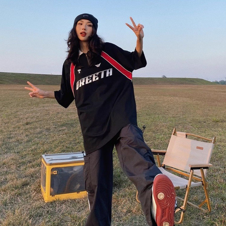 Tren nacional costura americana contraste color 2025 nueva camisa POLO solapa uniforme de fútbol manga raglán camiseta de manga corta hombres y mujeres