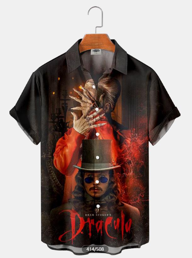 2023 nueva camisa 3D de talla grande para hombres transfronterizos serie caliente camisa hawaiana impresa digital 3D fuente