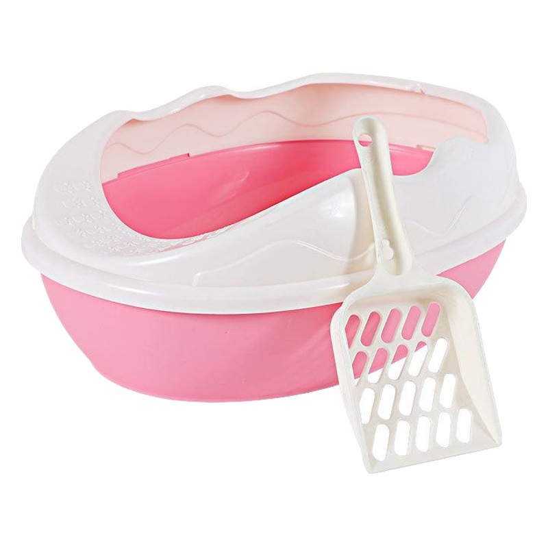 Caja de arena para gatos de tamaño pequeño mascota gato inodoro gatito inodoro caja de arena para gatos caja de arena semicerrada para gatos