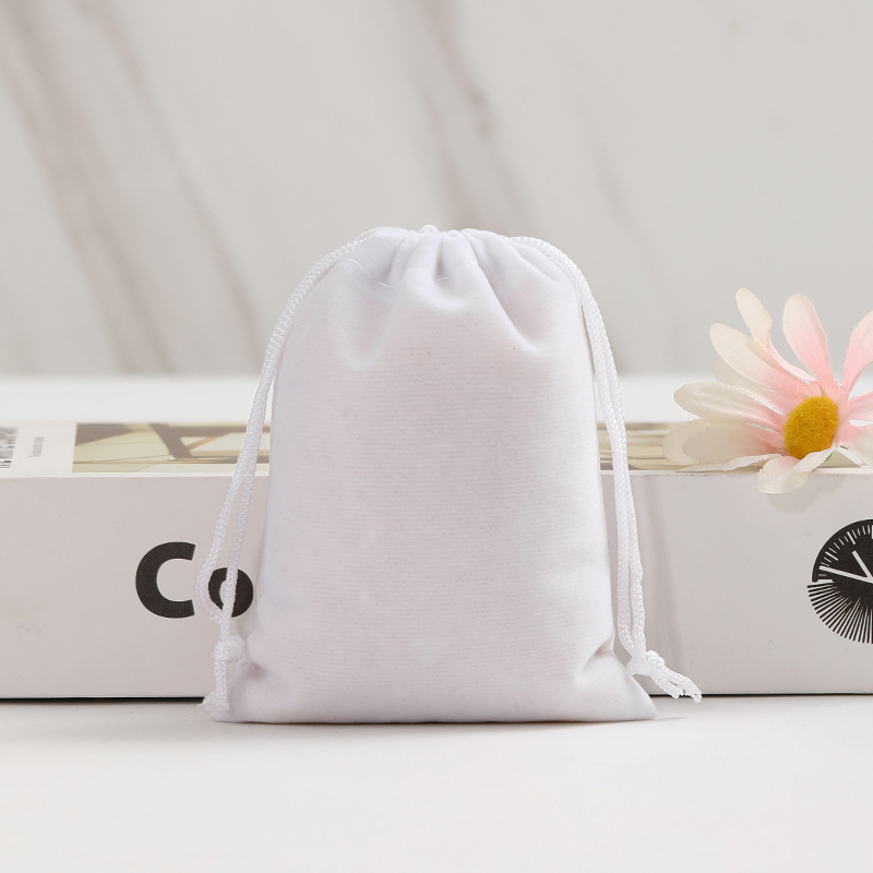 Bolsillo con cordón de franela, bolso de franela de joyería con cordón, bolso de tela de joyería de terciopelo, bolso de franela Lisi, bolso de almacenamiento de franela